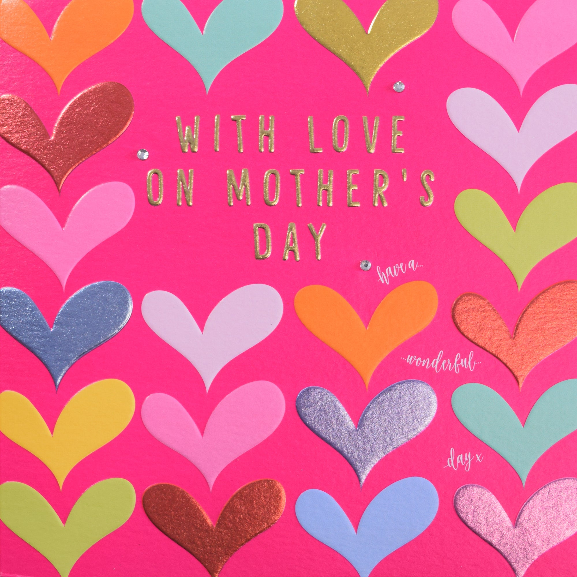 With Love Rainbow Hearts Mother's Day Card by penny black