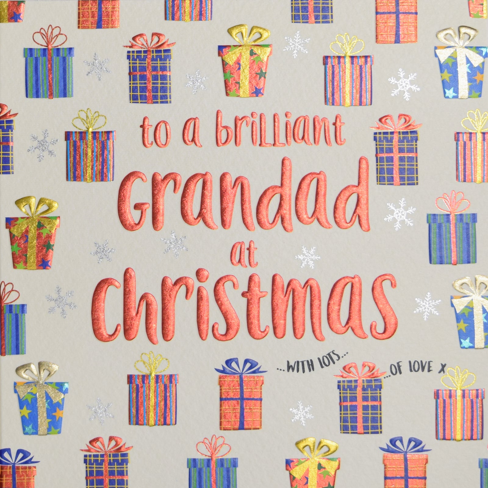 Brilliant Grandad Foil Gifts Christmas Card by penny black