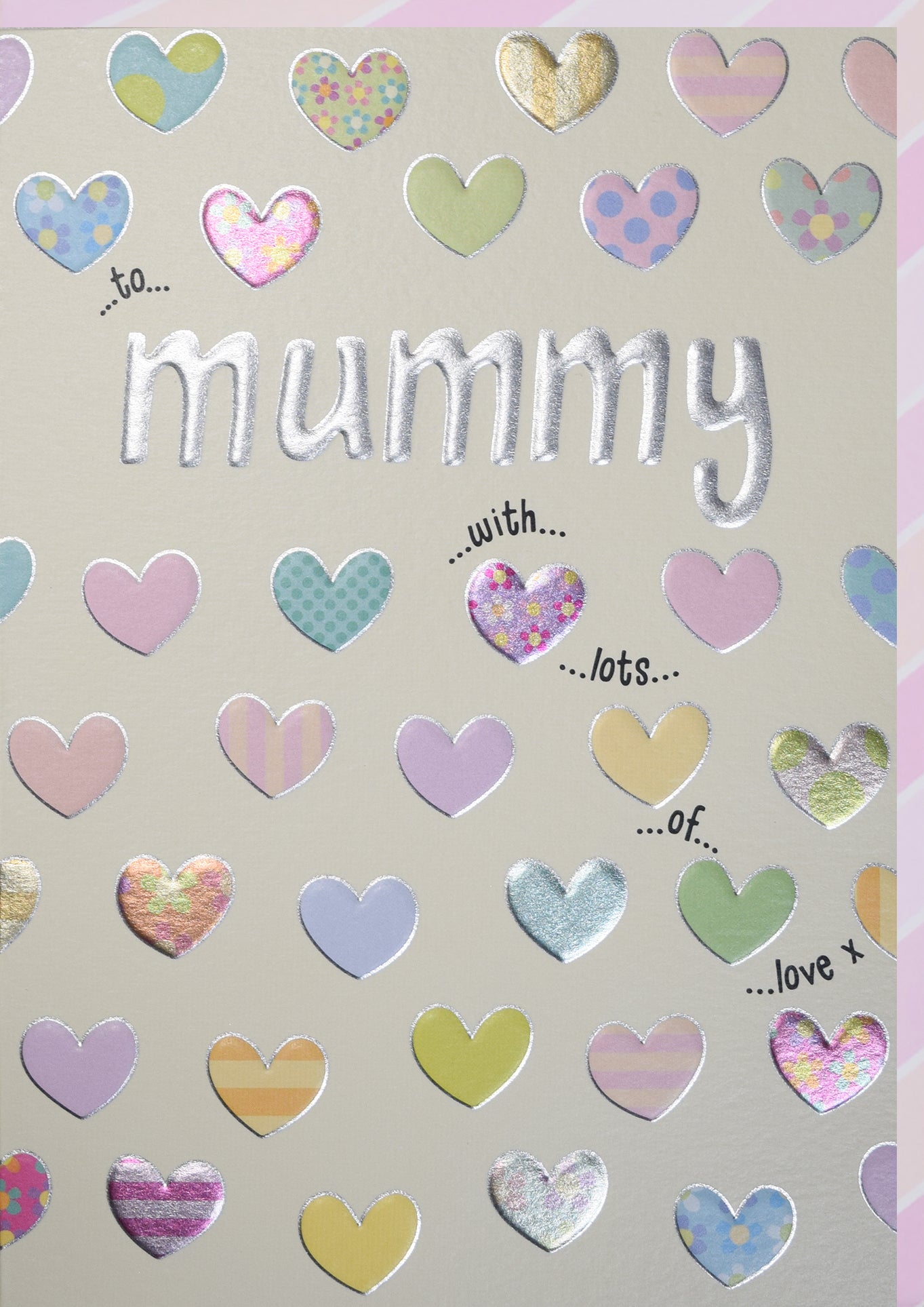 Mummy Pastel Hearts With Lots Of Love Mother's Day Card By Penny Black
