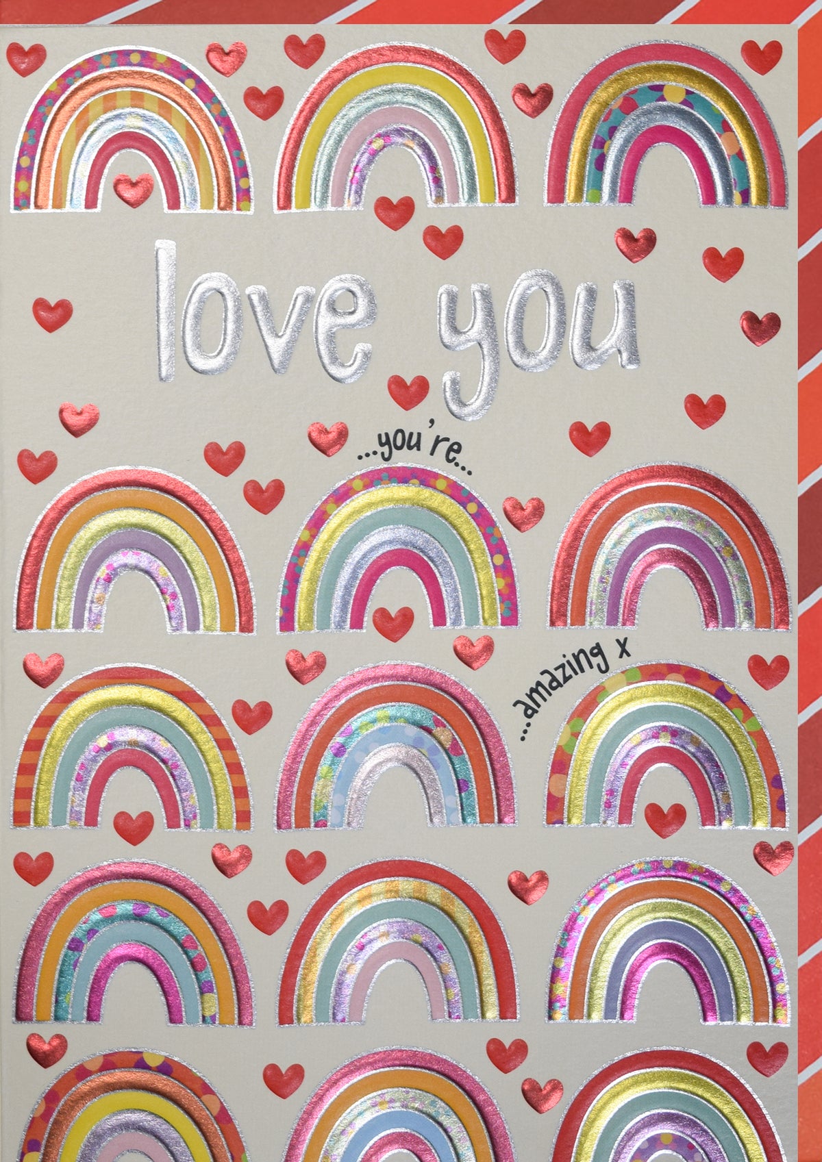 Love You You're Amazing Rainbows Valentine's Day Card By Penny Black