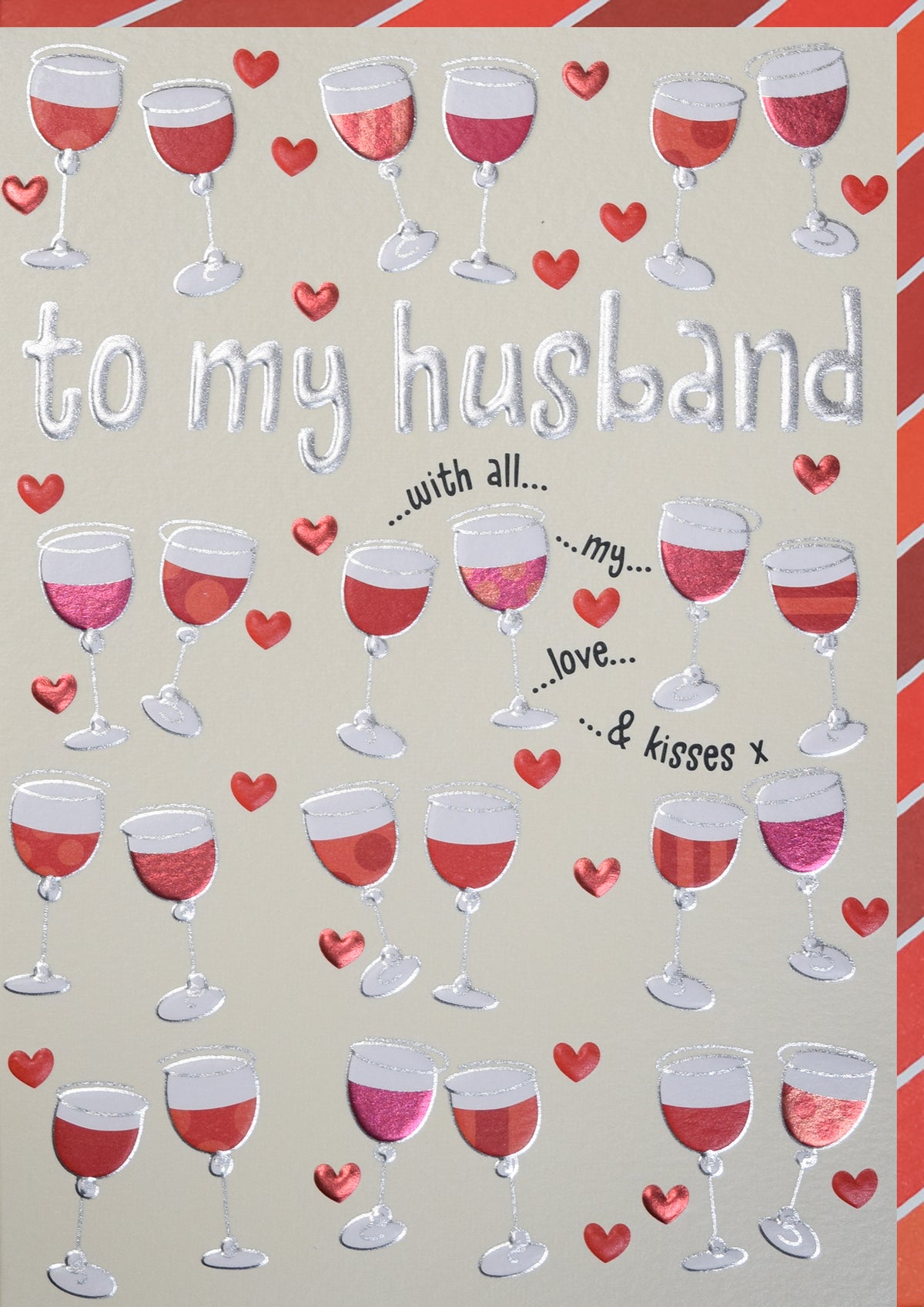 Husband With All My Love & Kisses Valentine's Day Card By Penny Black