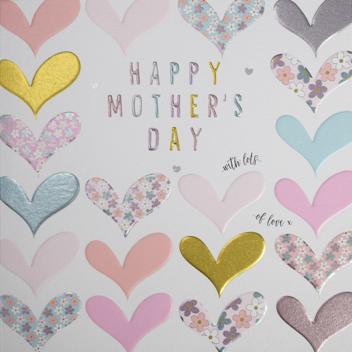 Happy Mother's Day Pastel Ditsy Hearts Card By Penny Black