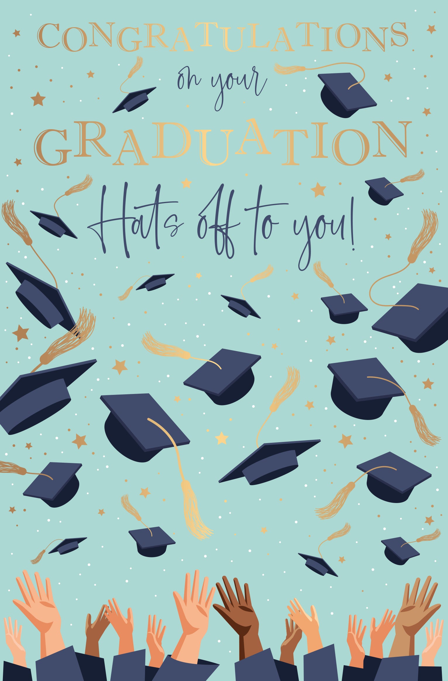 Hats Off To You Graduation Card by penny black