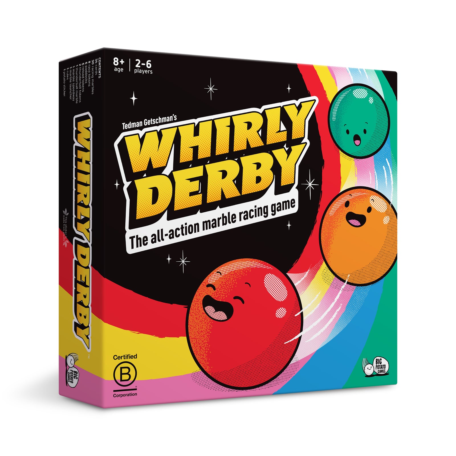 Whirly Derby Marble Racing Game in packaging by penny black