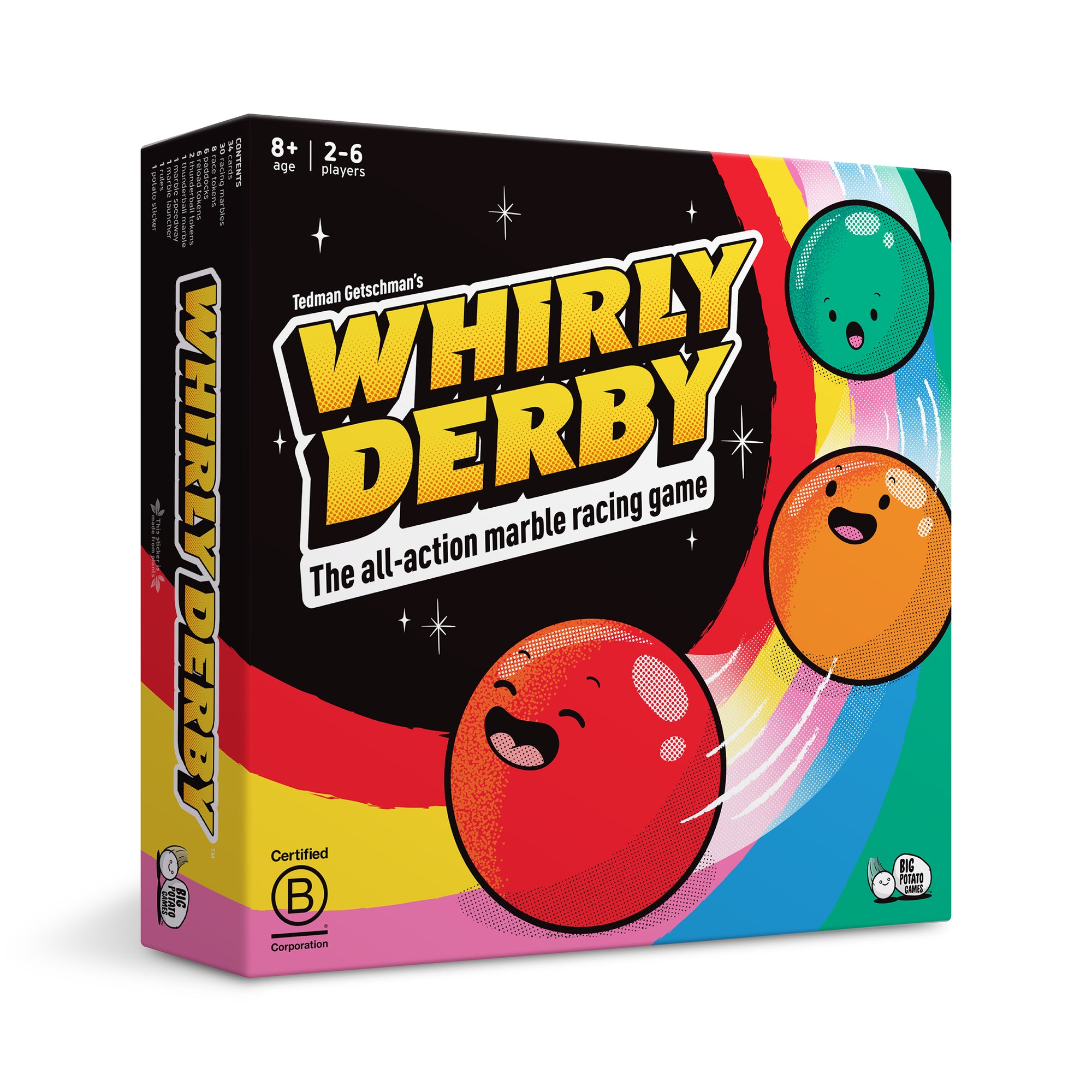 Whirly Derby Marble Racing Game in packaging by penny black