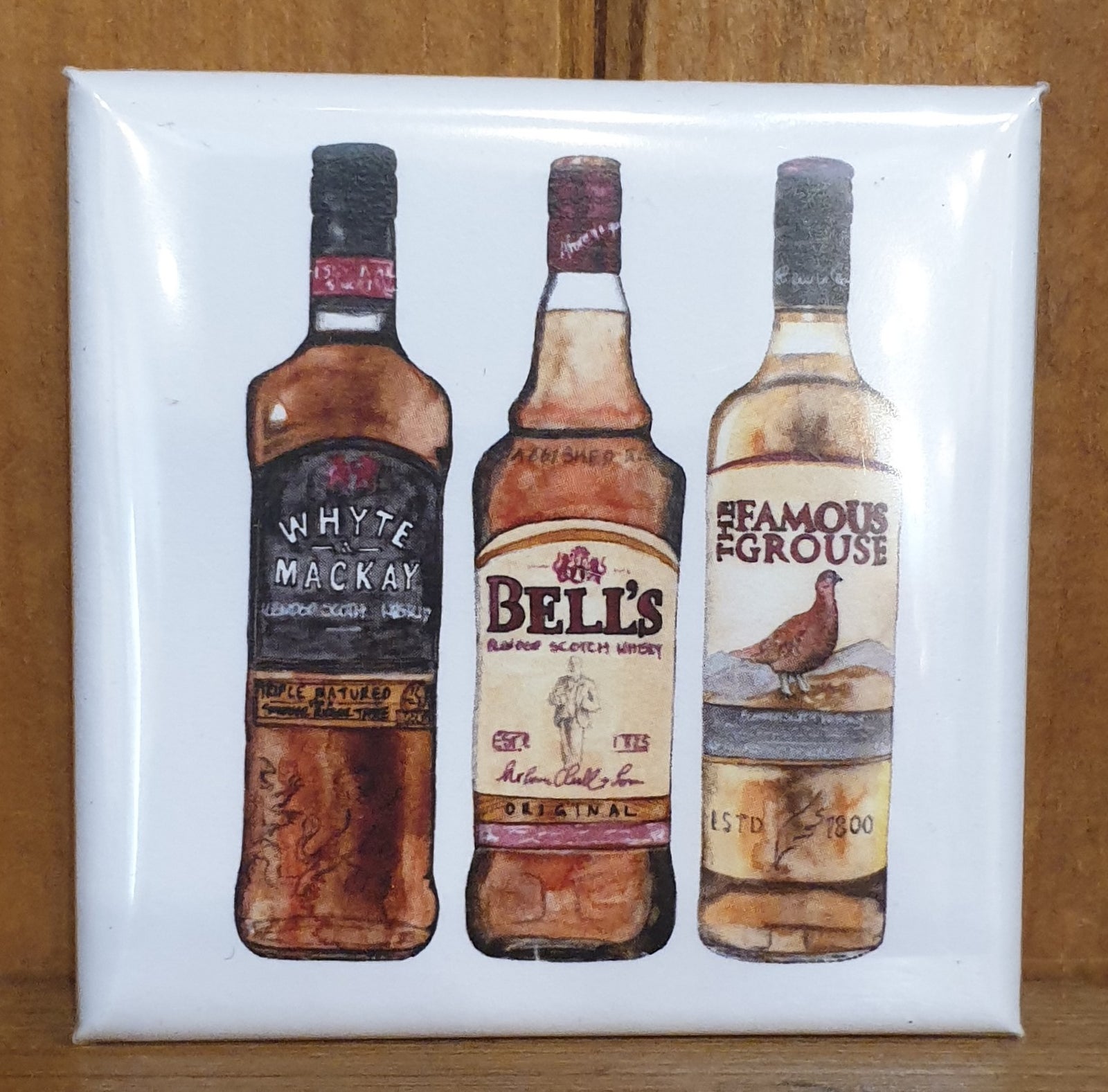 Illustrated Scottish Whisky Fridge Magnet By Penny Black