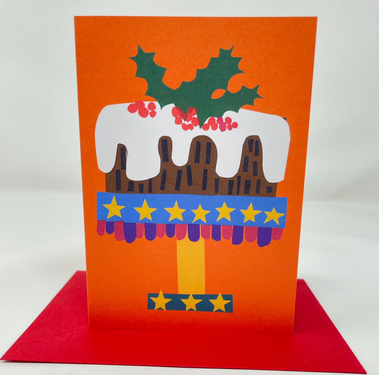 Jolly Traditional Christmas Cake Card by crafting together at penny black