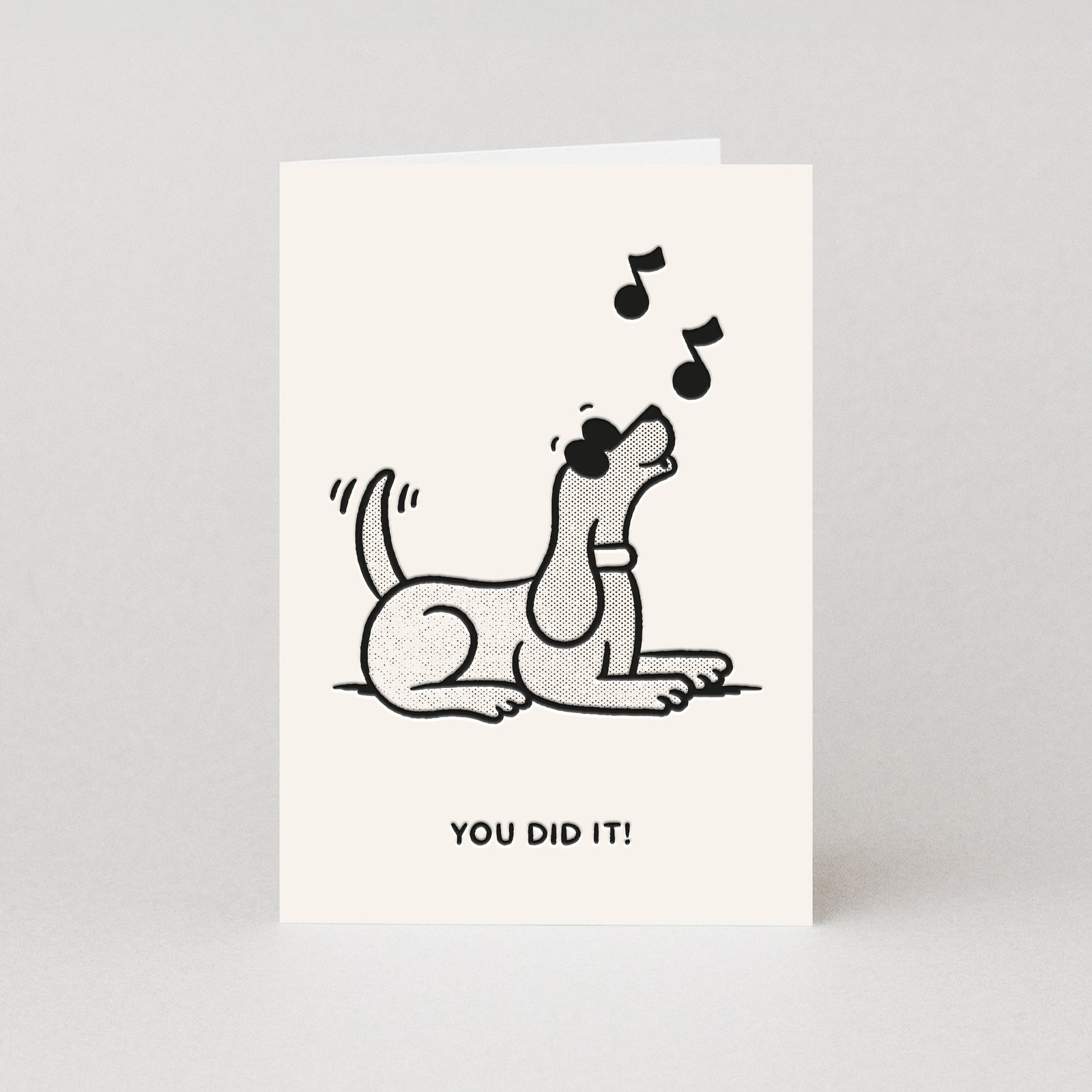 Cool Dog Singing You Did It Congratulations Card By Penny Black