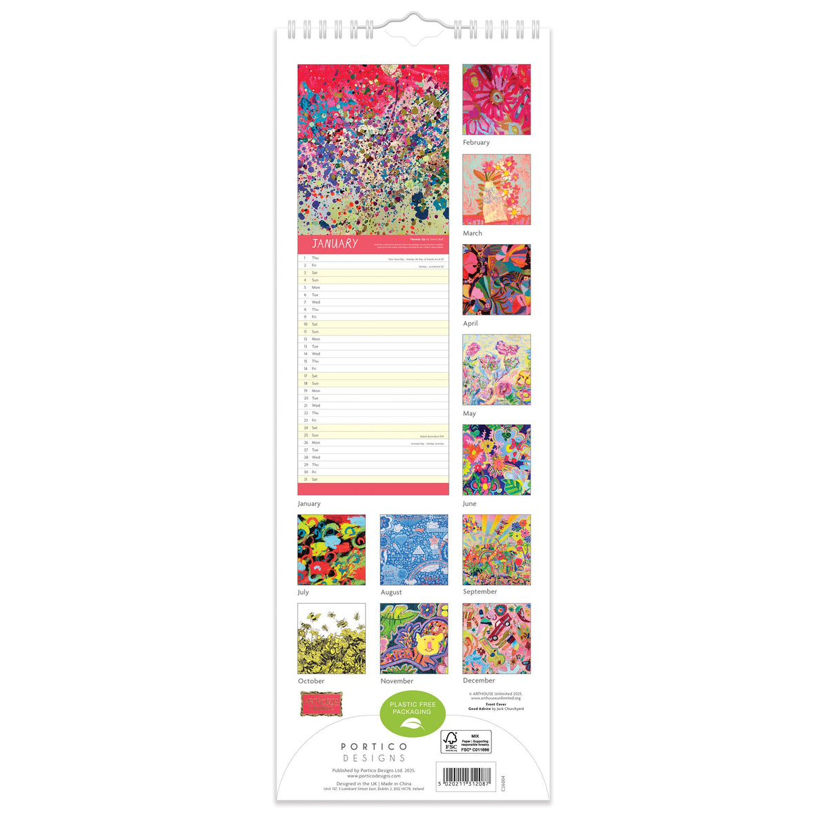 Arthouse Unlimited Slim 2026 Calendar By Penny Black