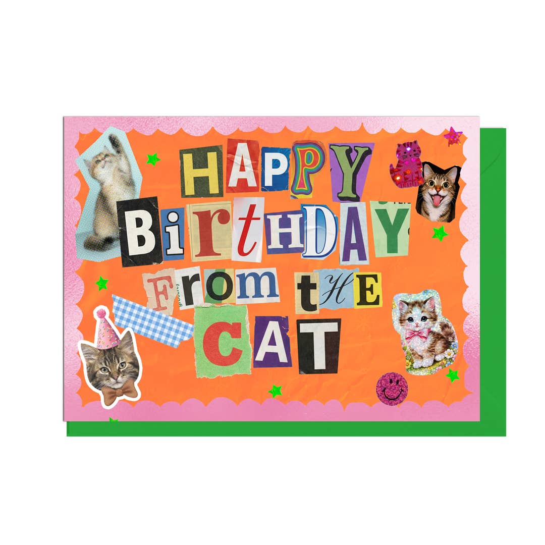From the Cat Junk Journal Birthday Card by penny black