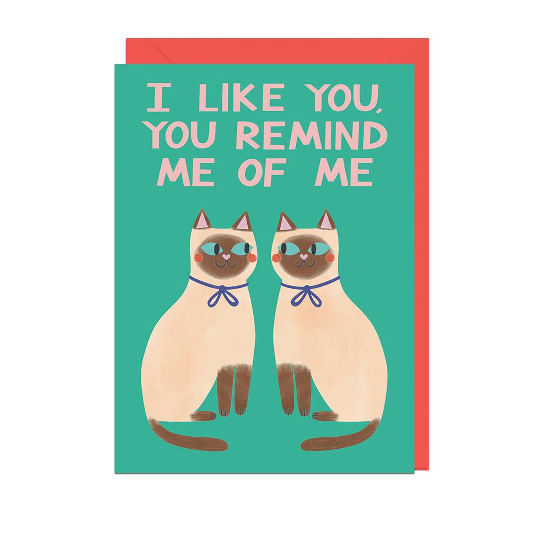 Remind Me of Me Funny Cat Valentine's Day Card by penny black