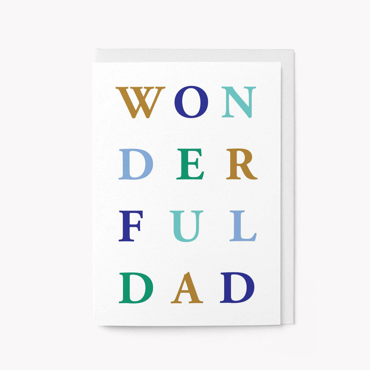 Wonderful Dad Typography Card by graphic factory at penny black