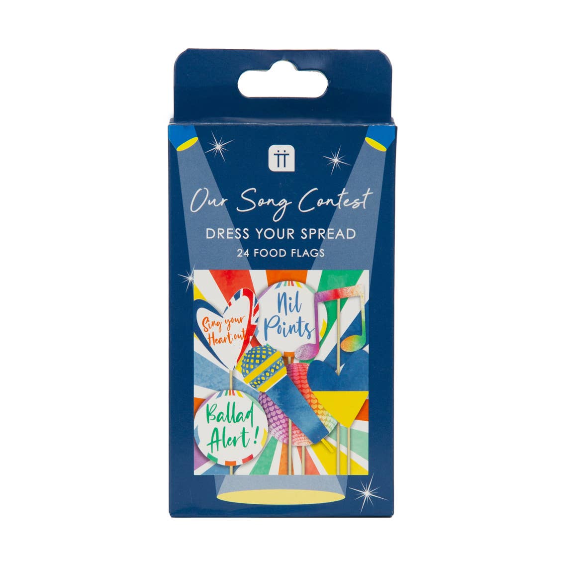 Eurovision Song Contest Food Flags 24pk in packaging by penny black