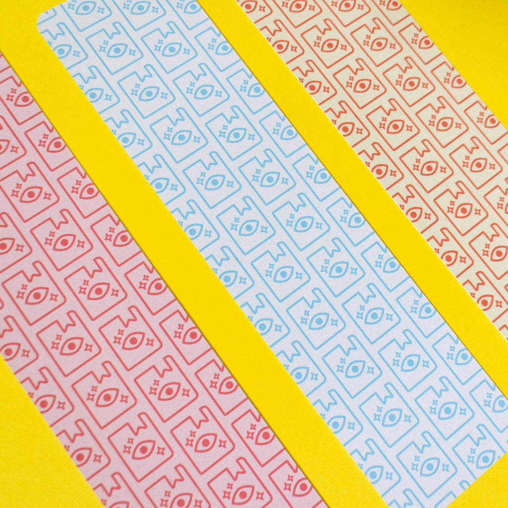 Image showing the back of the ministy of truth bookmark logo.