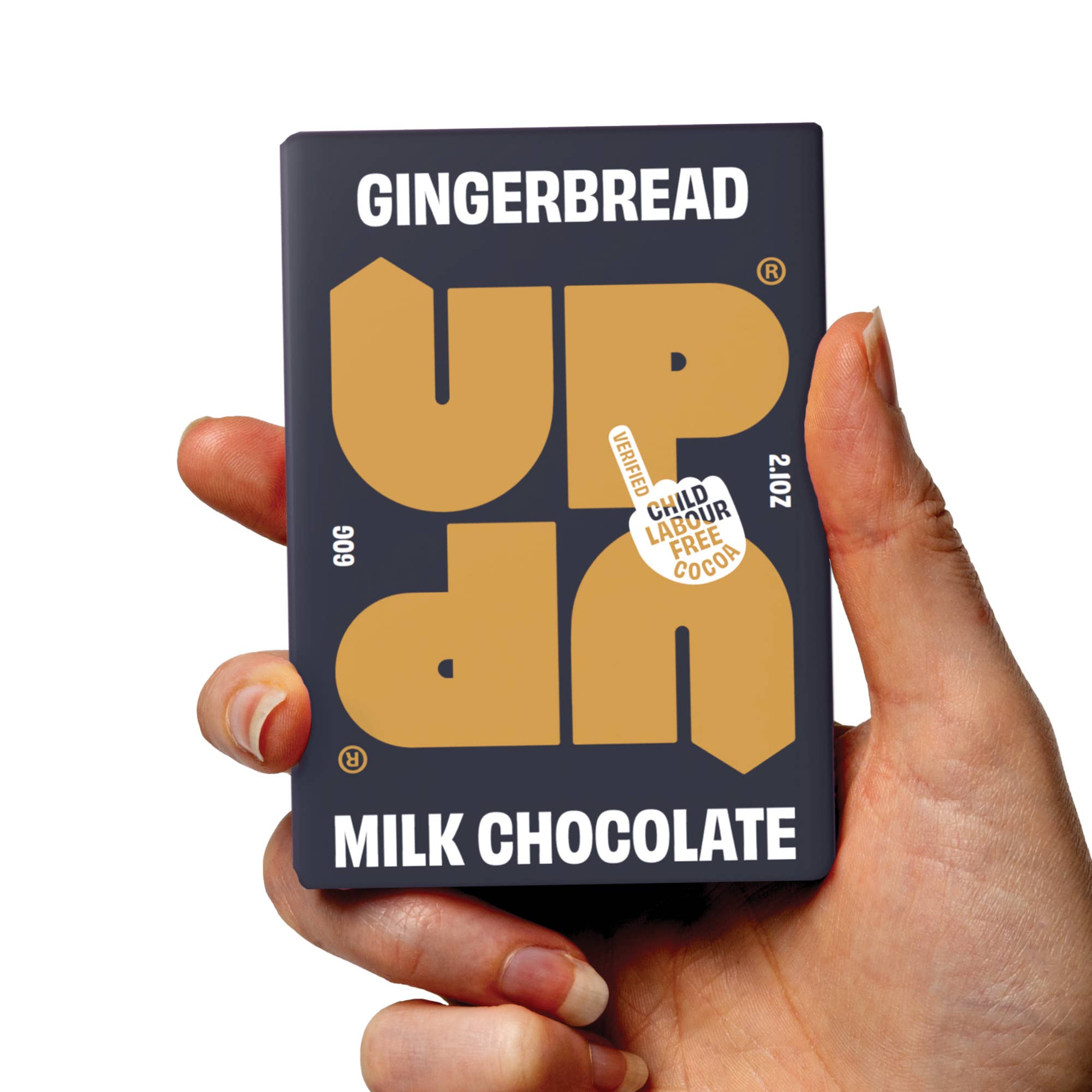 UP-UP Ethical Gingerbread Milk Chocolate Bar 60g by penny black
