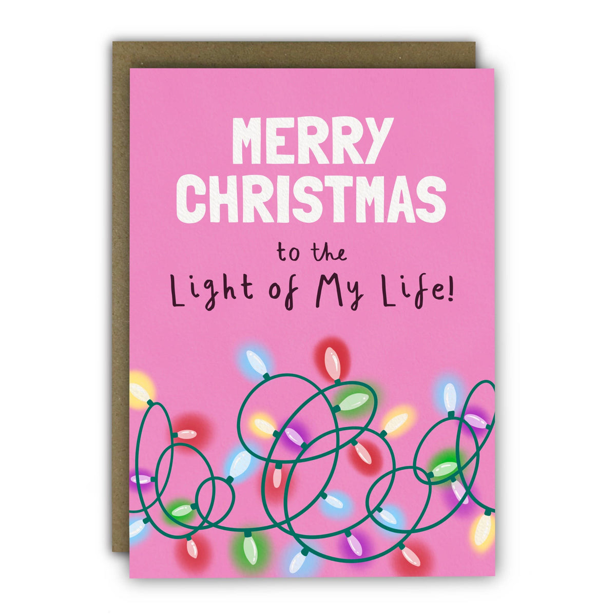 Light of My Life Tree Lights Christmas Card