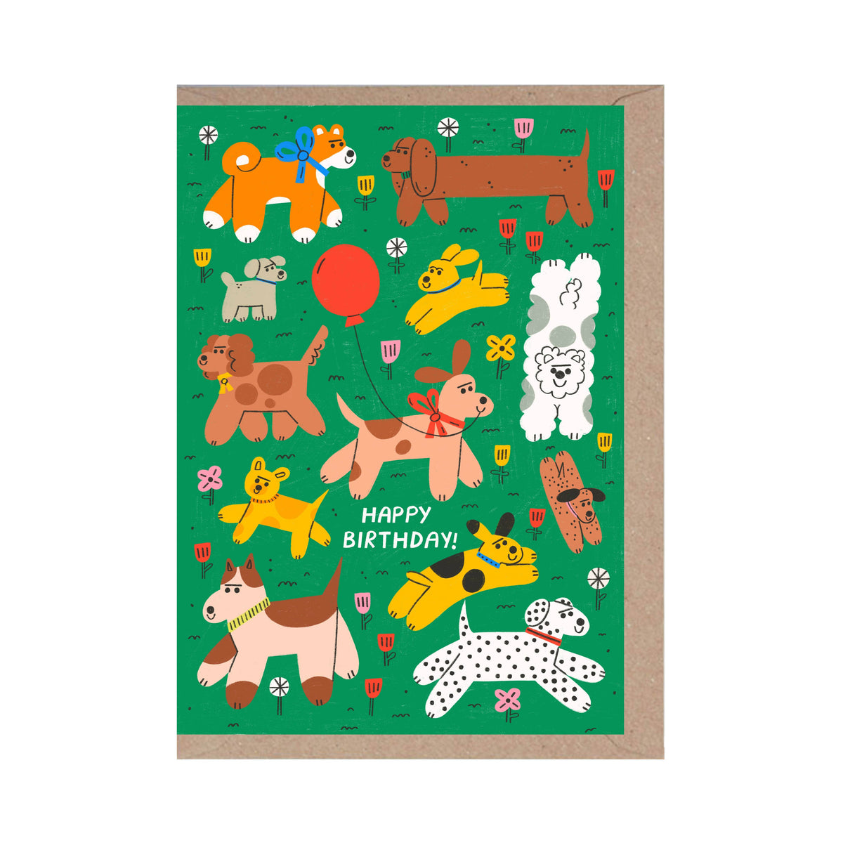 Dog Party Birthday Card