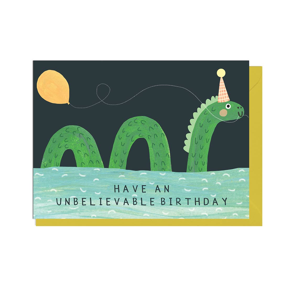 Loch Ness Monster Unbelievable Birthday Card by penny black