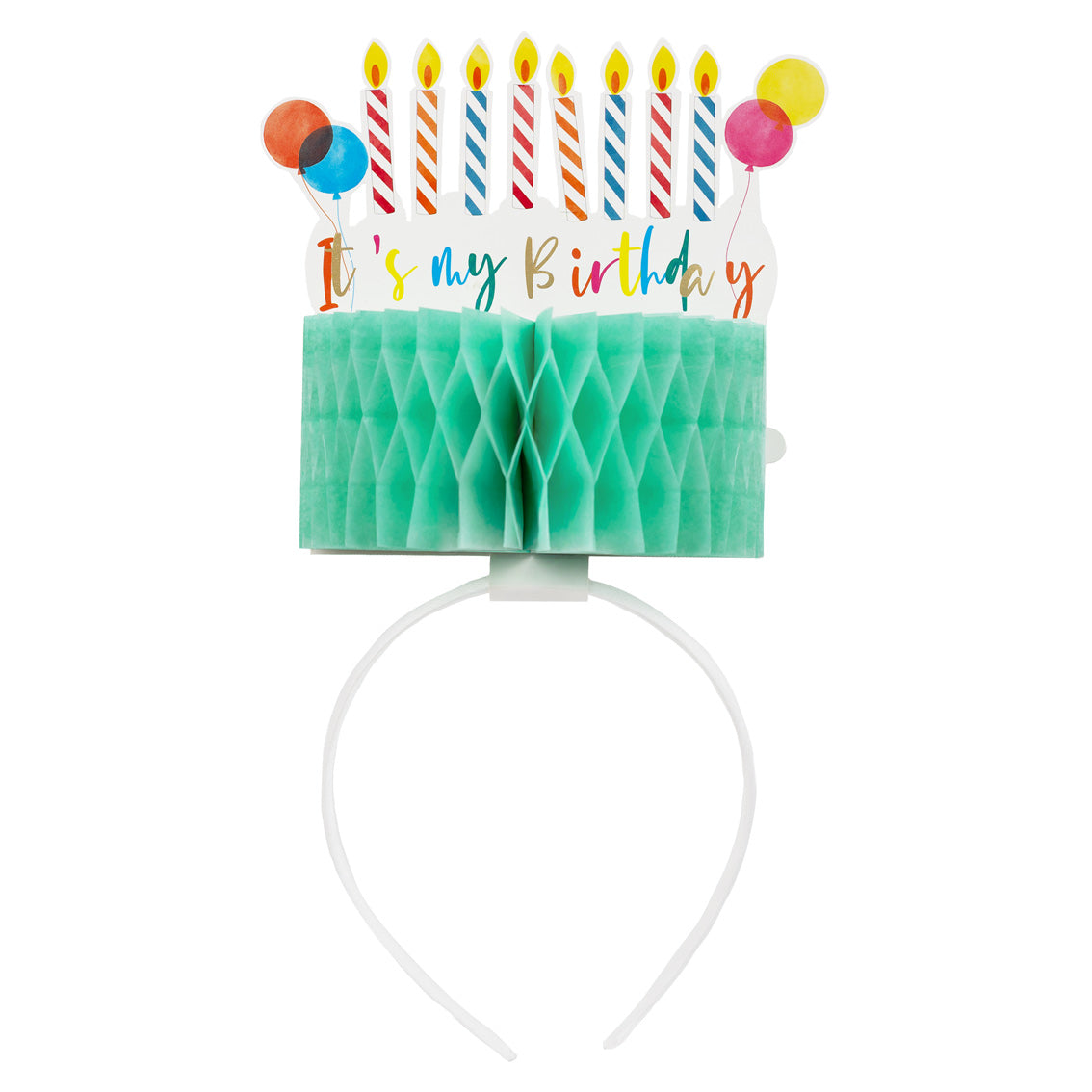 &#39;It&#39;s My Birthday&#39; Cake Headband Crown out of the packaging by penny black