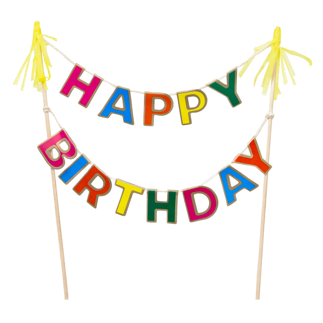 Happy Birthday Bunting Cake Topper out of packaging by penny black