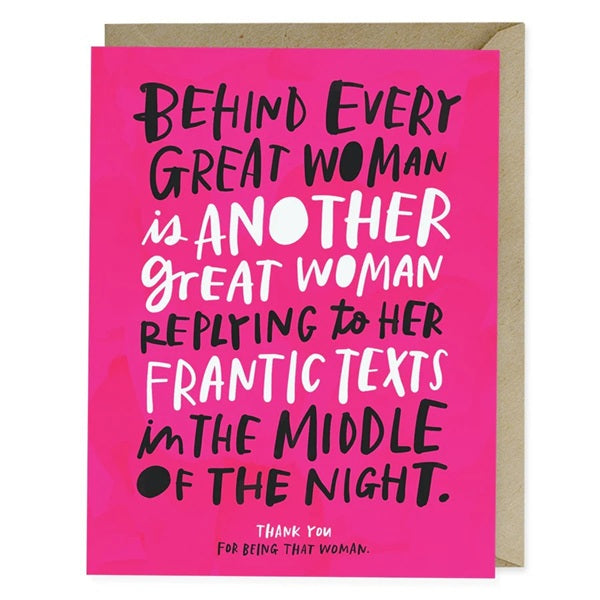 Behind Every Great Woman Friendship Card by Em & Friends at penny black