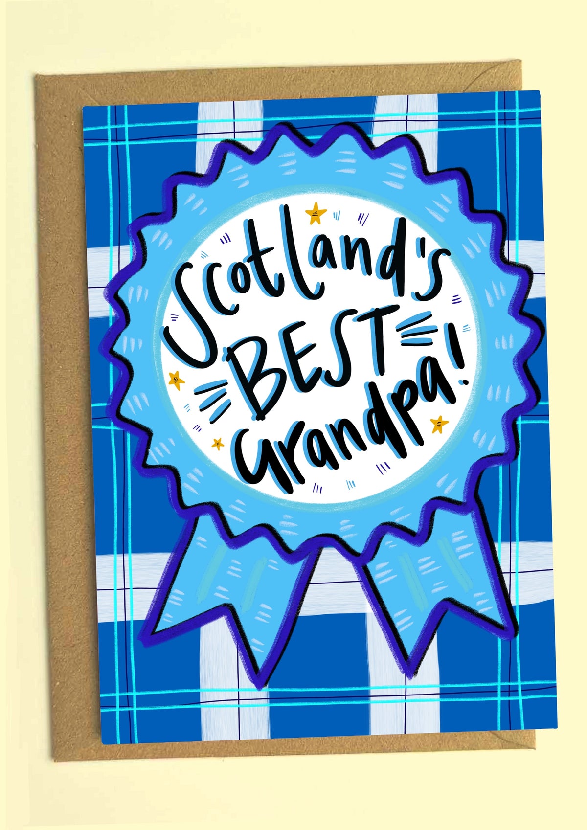 Scotland&#39;s Best Grandpa Father&#39;s Day Card with envelope by penny black