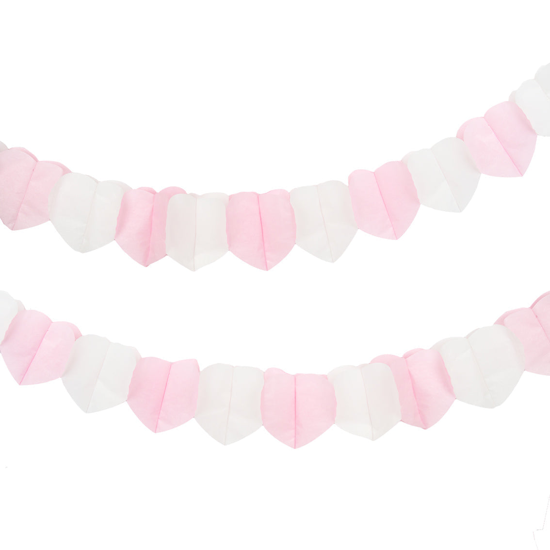 Pink Paper Heart Concertina Garland 3m by penny black