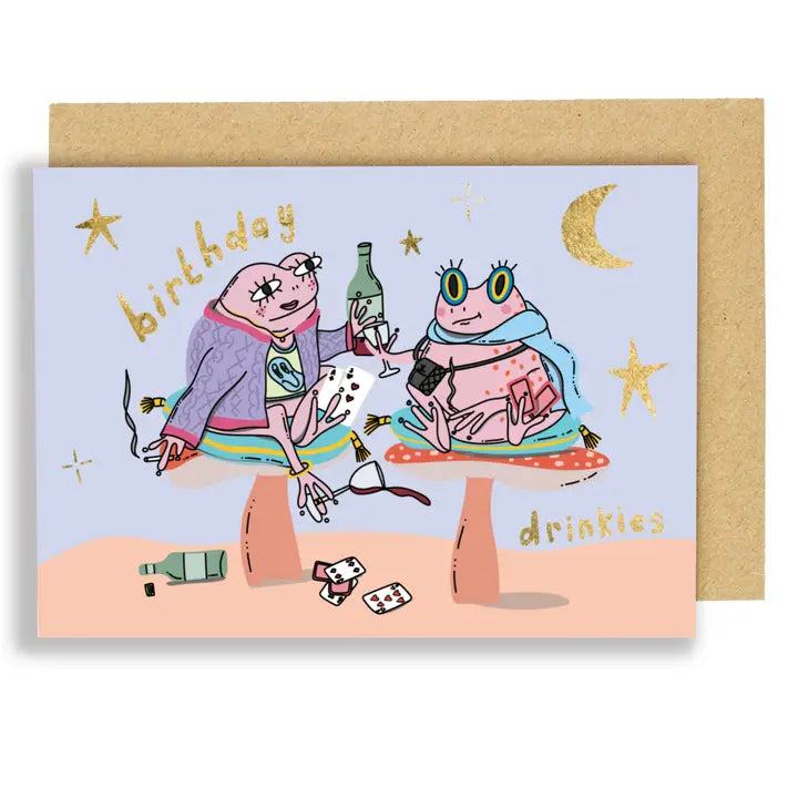 Toad Drinkies Birthday Card by penny black