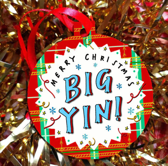 Merry Christmas Big Yin Scottish Bauble by penny black