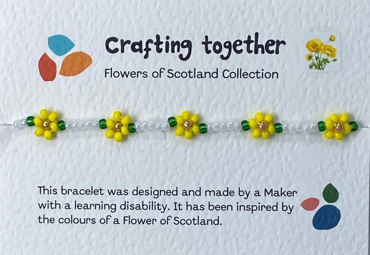 Buttercup Flowers of Scotland Seed Bead Bracelet by crafting together at  penny black