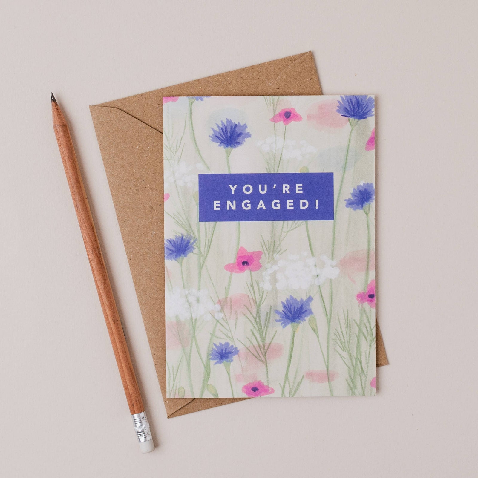 You're Engaged Summer Meadow Card by joy jen studio at penny black