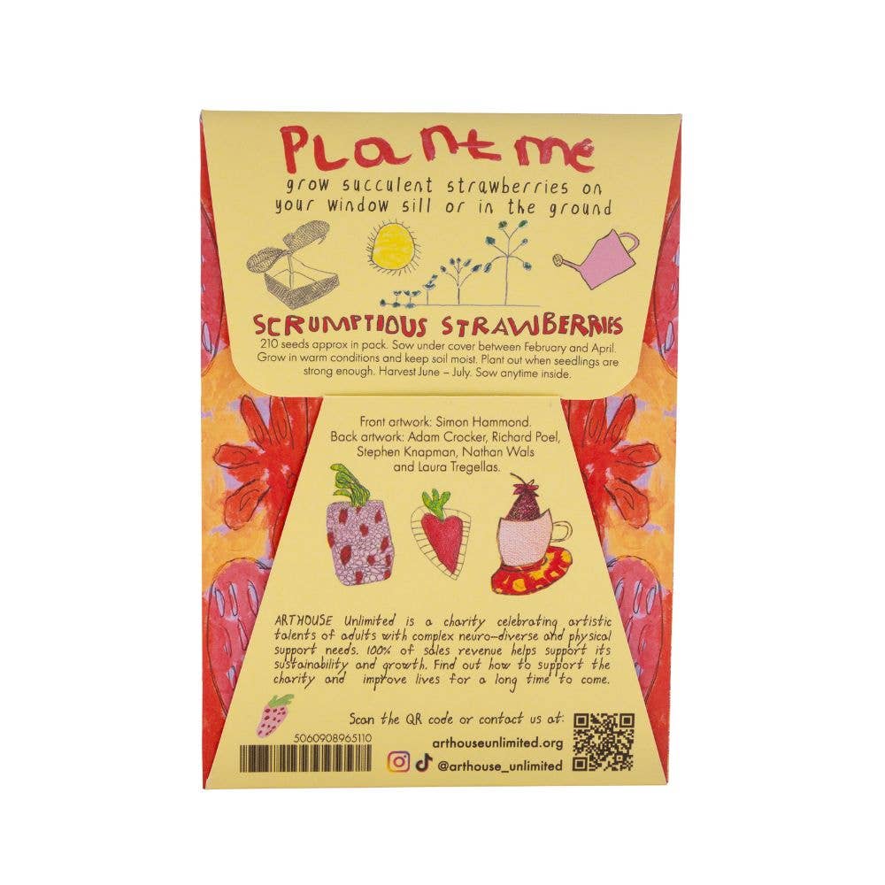 Scrumptious Strawberry Seed Packet by arthouse unlimited at penny black showing back detail