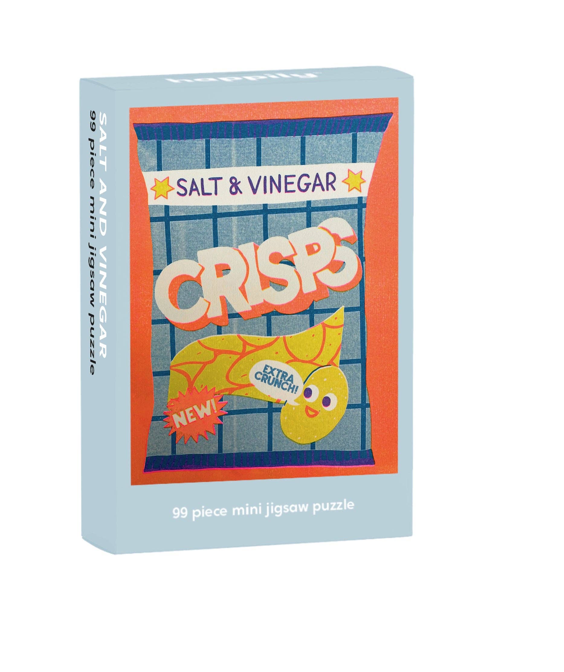 Salt and Vinegar Crisps - 99 Piece Mini Jigsaw Puzzle showing outer packaging, by penny black