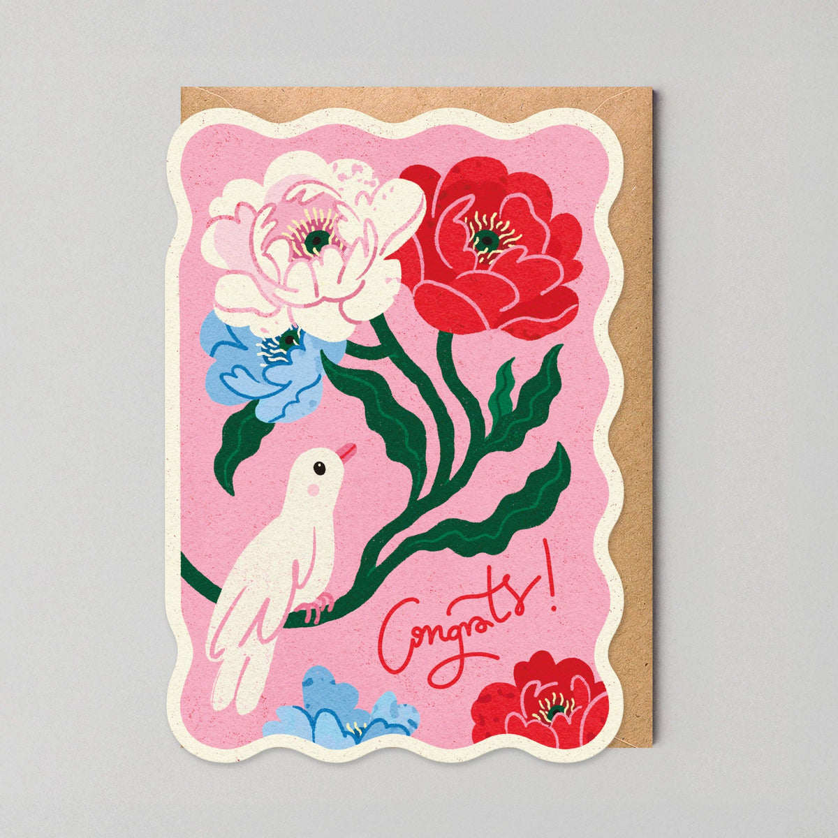 Congrats Floral Scalloped Edge Card by penny black
