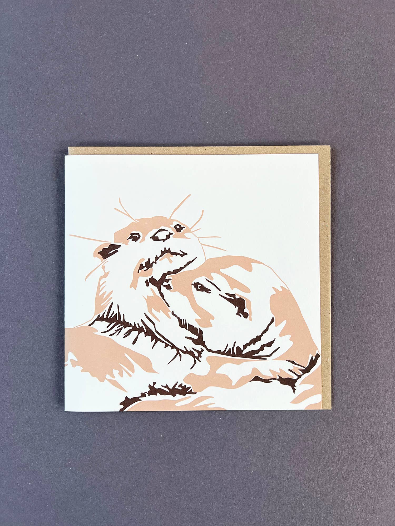 Otter Hugs Letterpress Card by penny black