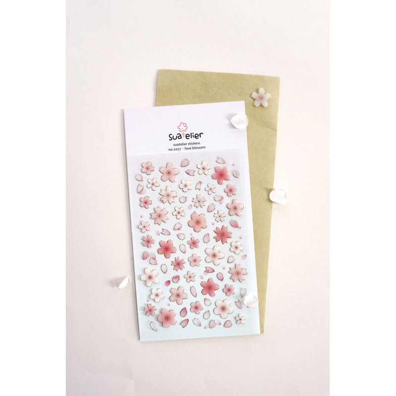 Suatelier No 1077 Daily Deco Love Blossom Sticker Sheet By Penny Black