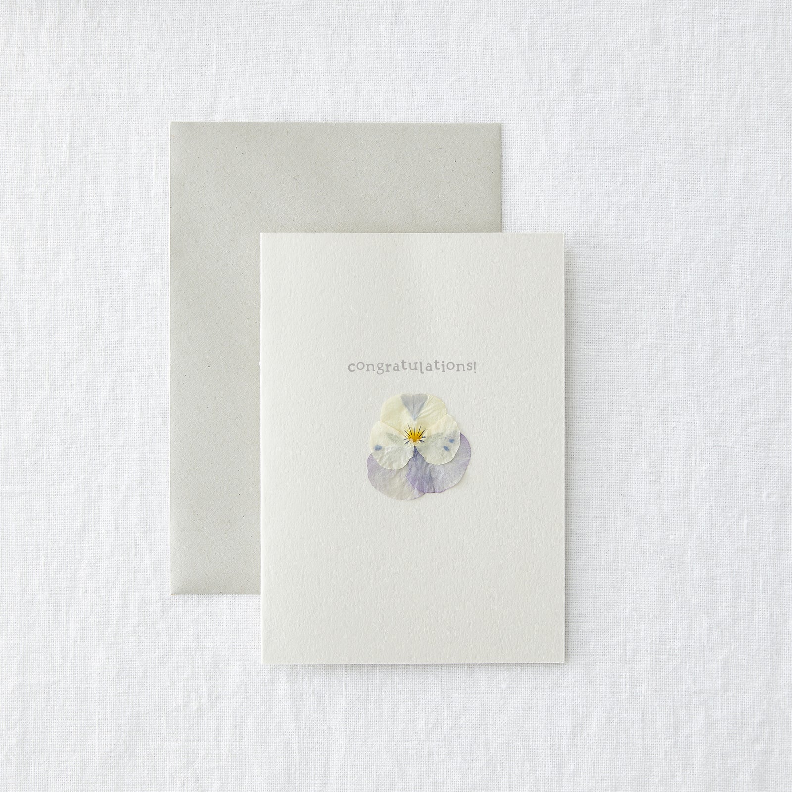 Congratulations Pressed Pansy Card by penny black