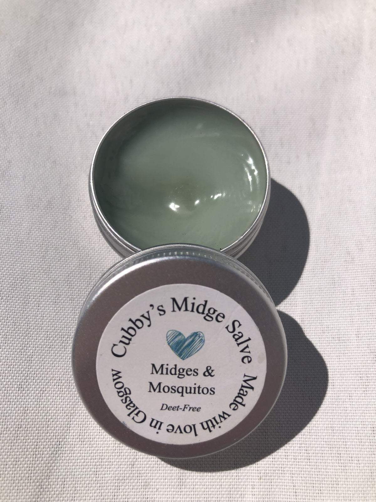 Cubby&#39;s Midge Salve 15g Tin by penny black - showing the inside contents