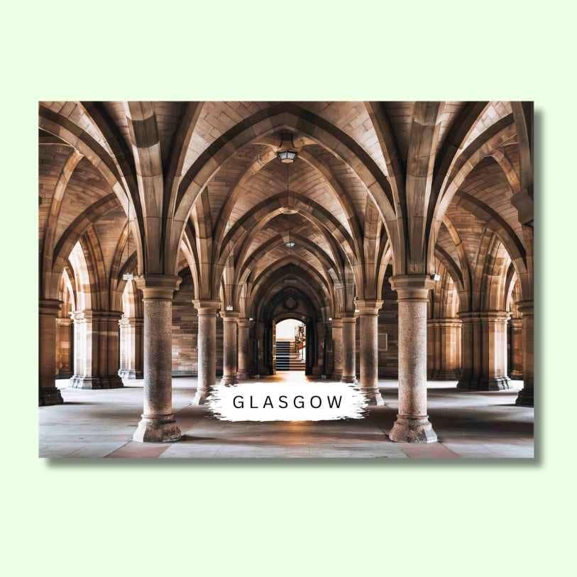 University of Glasgow Cloisters Postcard by penny black