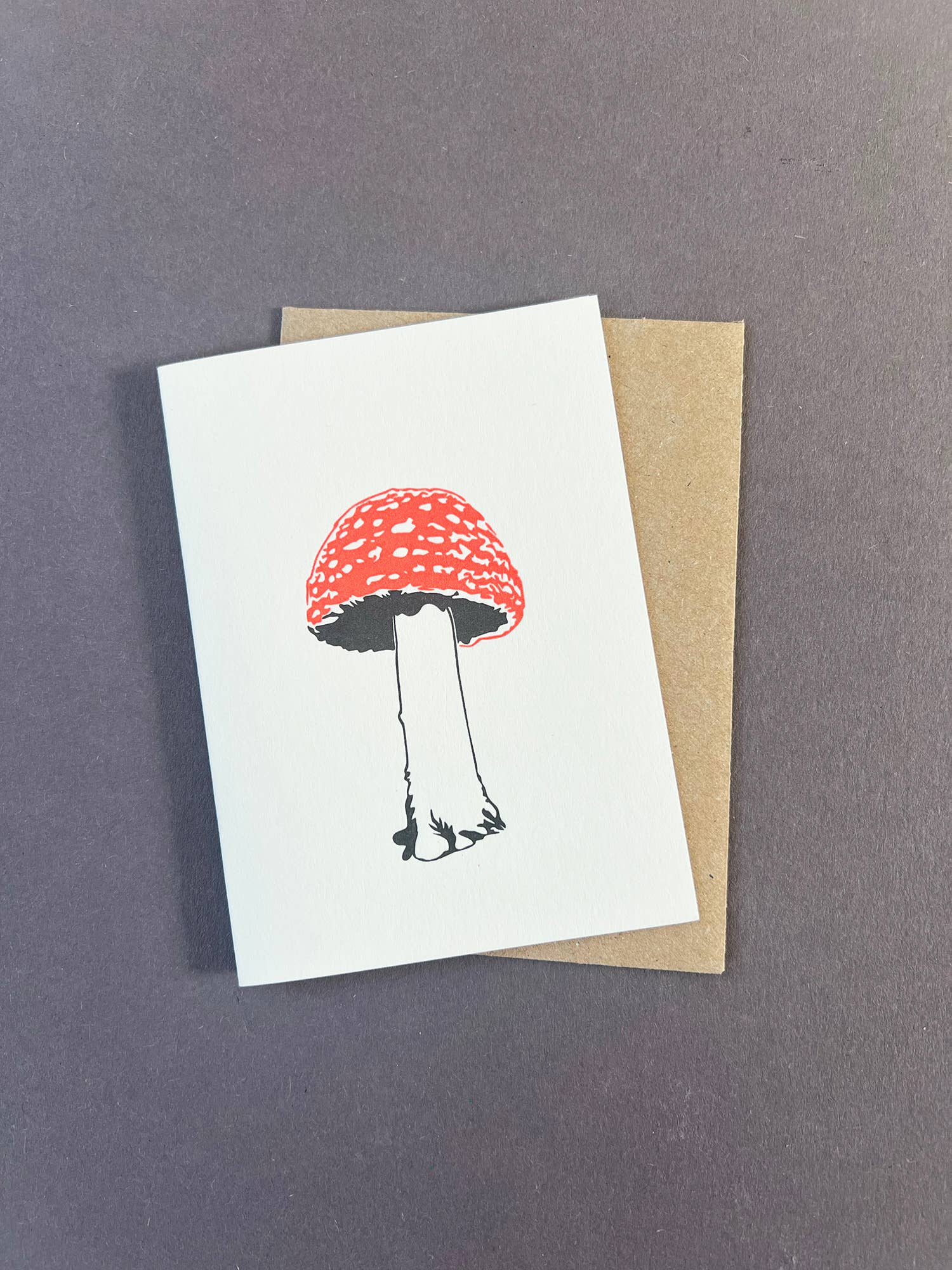 Fungi Toadstool Little Letterpress Notecard by penny black