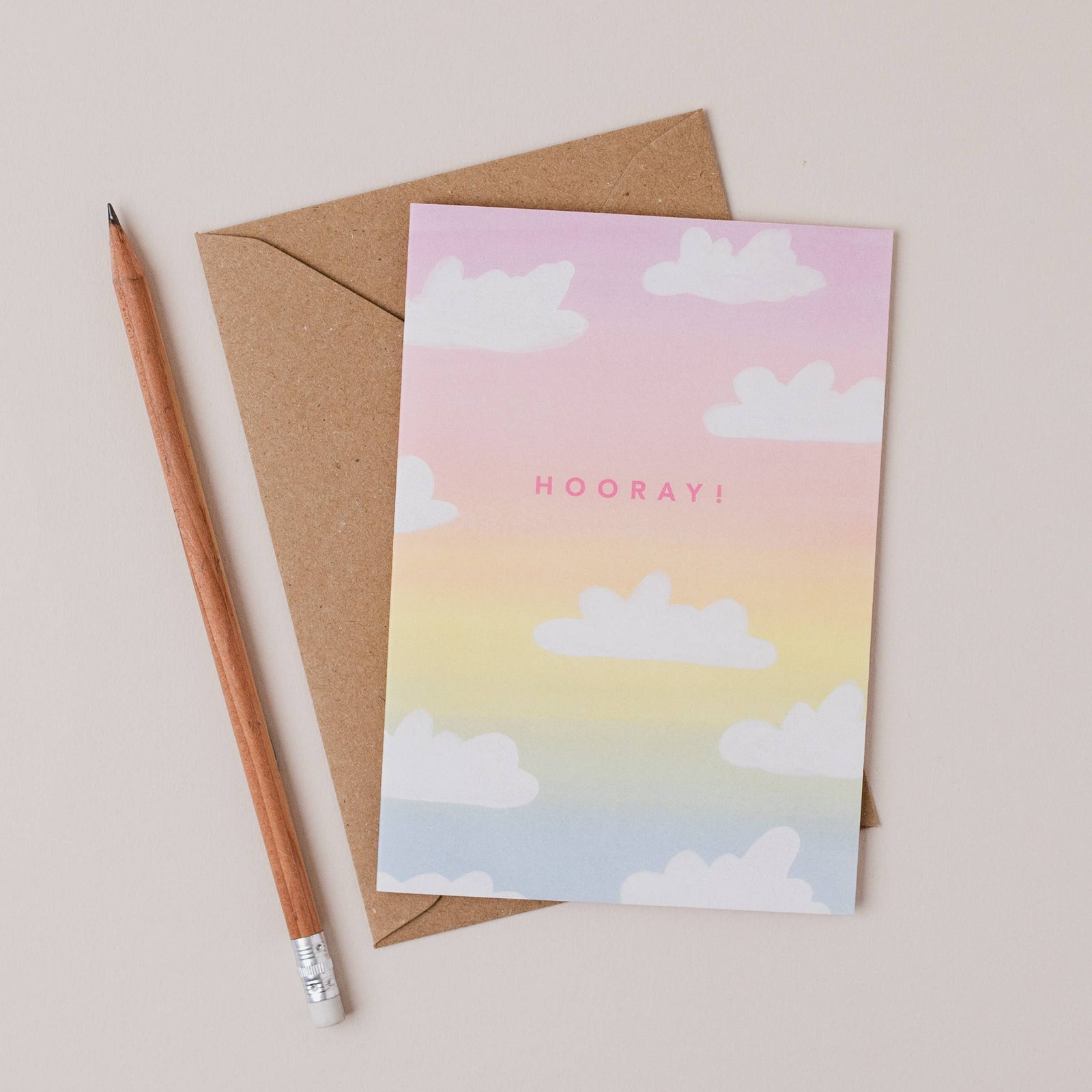 Hooray Rainbow Cloud Celebration Card by joy jen studio at penny black