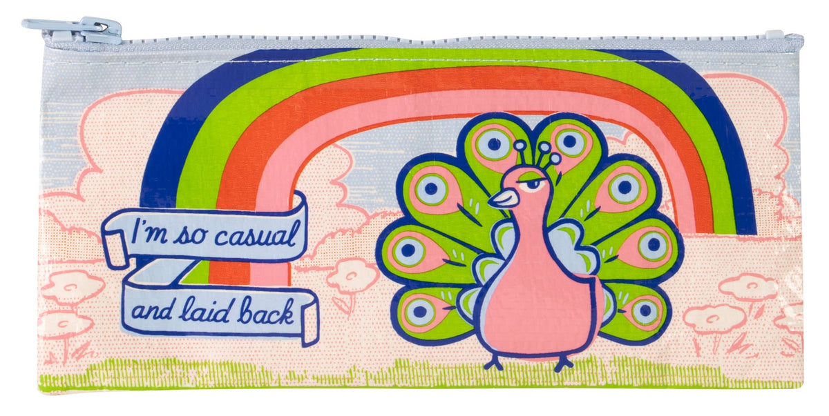 I&#39;m So Casual Blue Q Pencil Case by penny black
