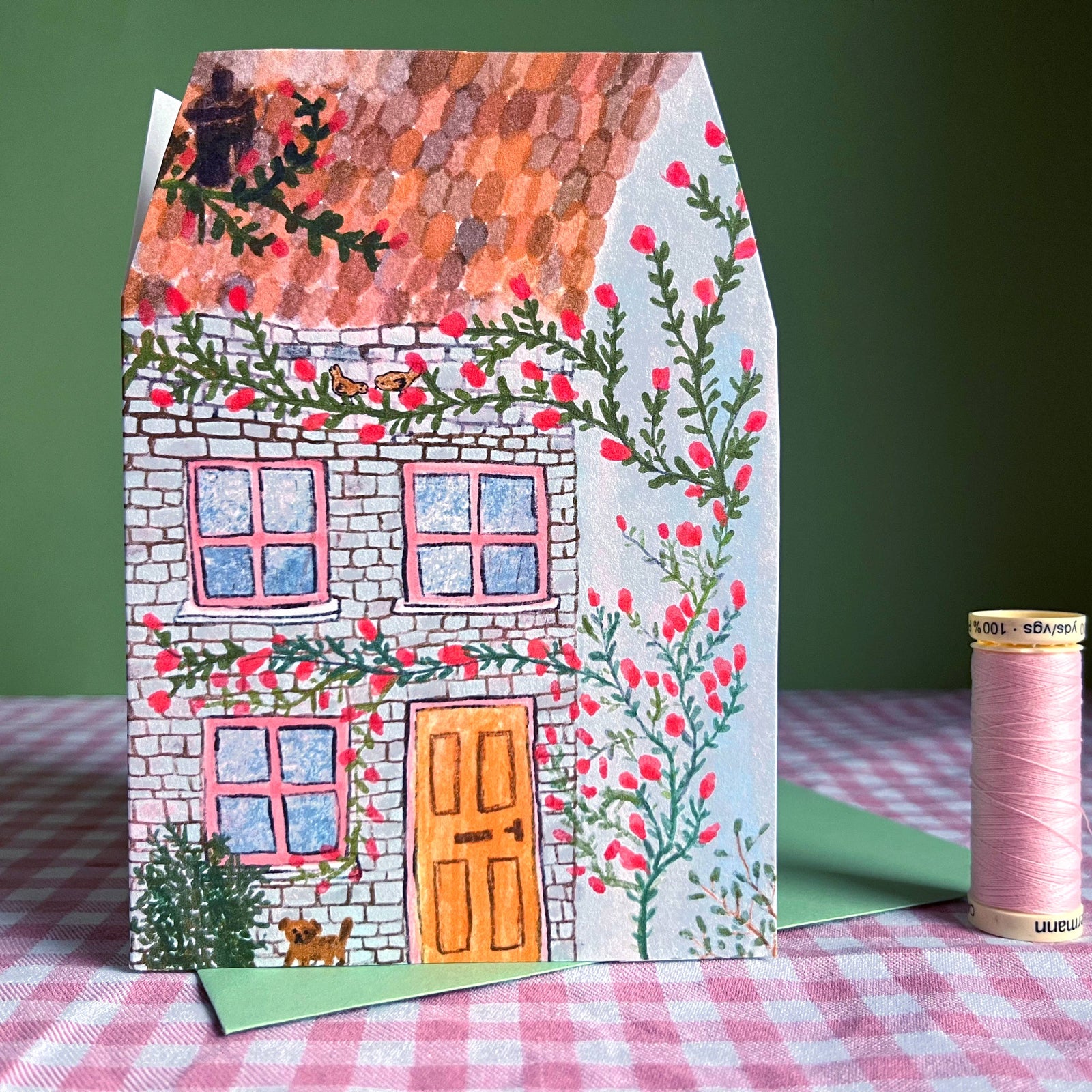 Floral Cottage Dream Home Housewarming Card by laura skilbeck at penny black