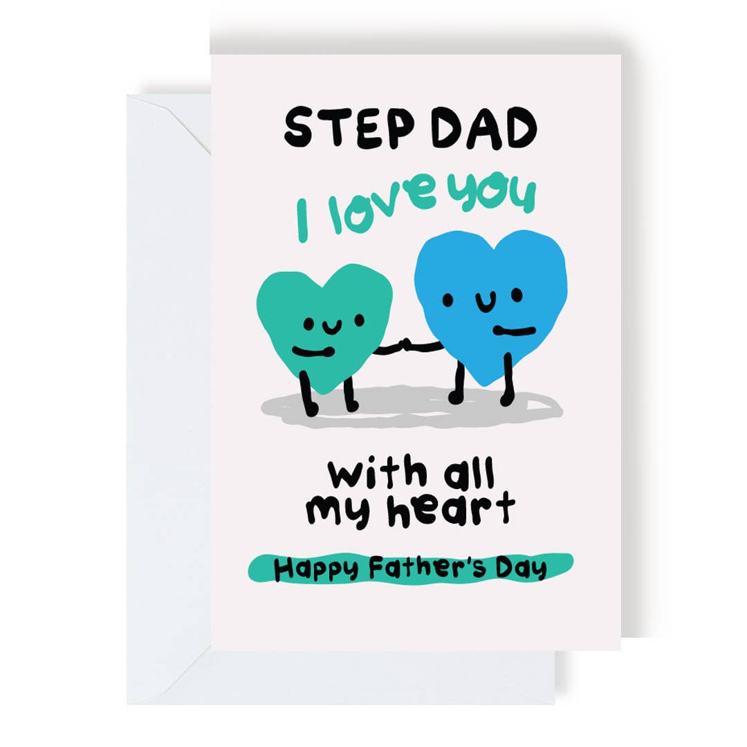 With All My Heart Step Dad Father's Day Card by penny black