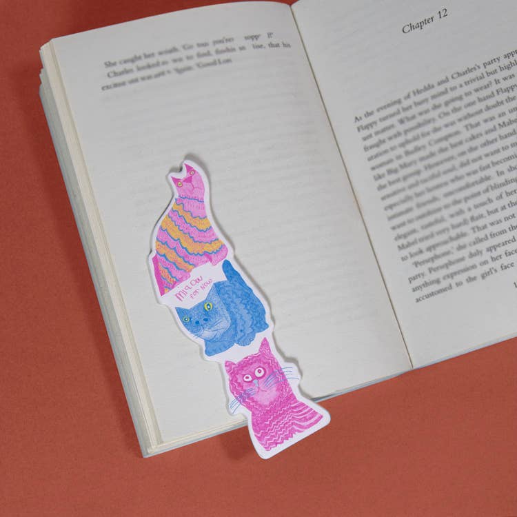 Arthouse Unlimited Miaow For Now Recycled Bookmark By Penny Black