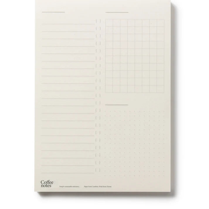 Coffeenotes Sustainable Recycled Medio A5 Organiser Notepad By Penny Black