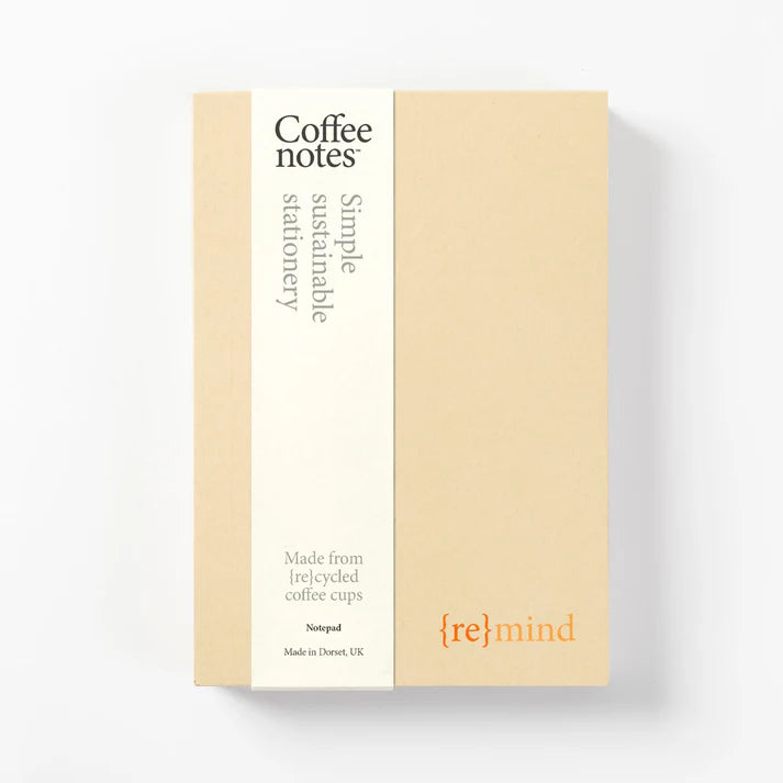 Coffeenotes Sustainable Recycled Medio A5 Organiser Notepad By Penny Black