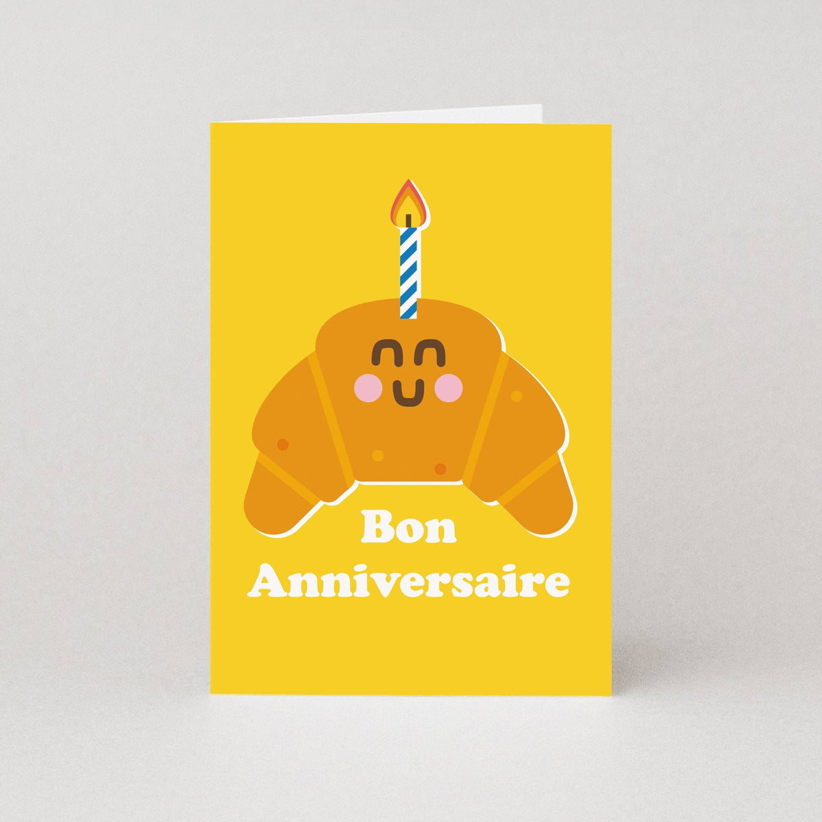 Bon Anniversaire Croissant Birthday Card