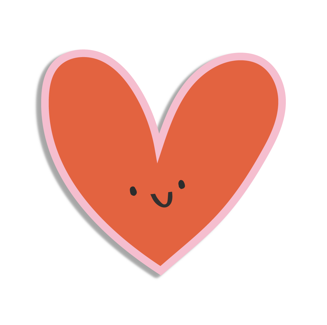 Jolly Heart Face Sticker