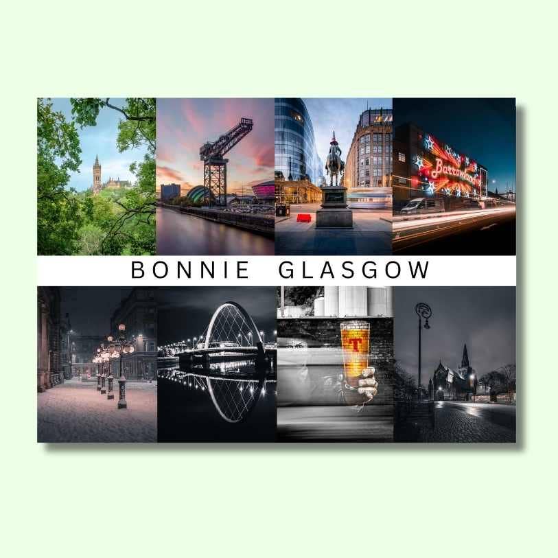 Bonnie Glasgow Collage Postcard by penny black